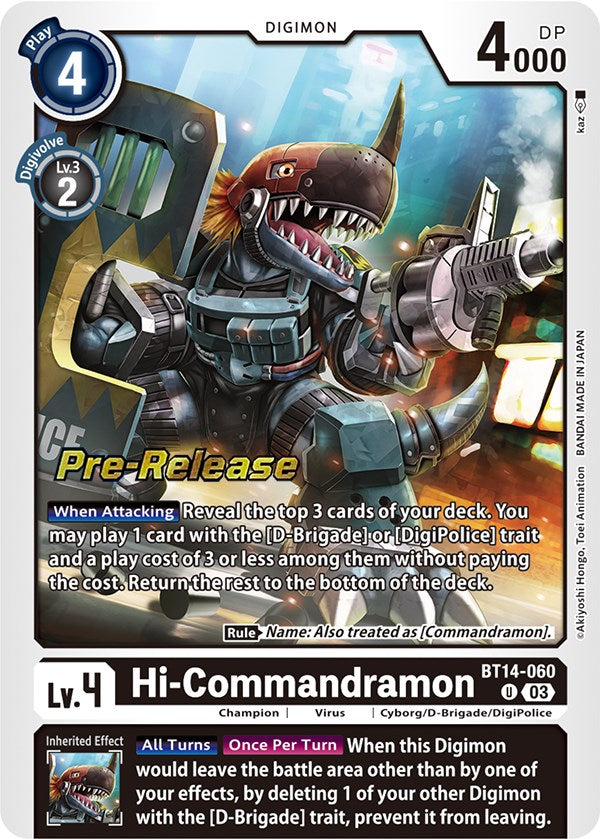 Hi-Commandramon [BT14-060] [Blast Ace Pre-Release Cards] Online now