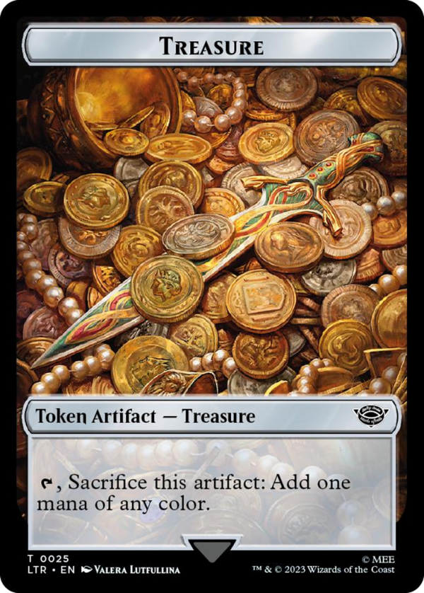 Treasure    Food (0024) Double-Sided Token (Surge Foil) [The Lord of the Rings: Tales of Middle-Earth Tokens] Online Sale