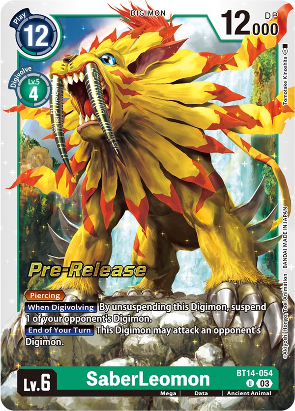 SaberLeomon [BT14-054] [Blast Ace Pre-Release Cards] Online