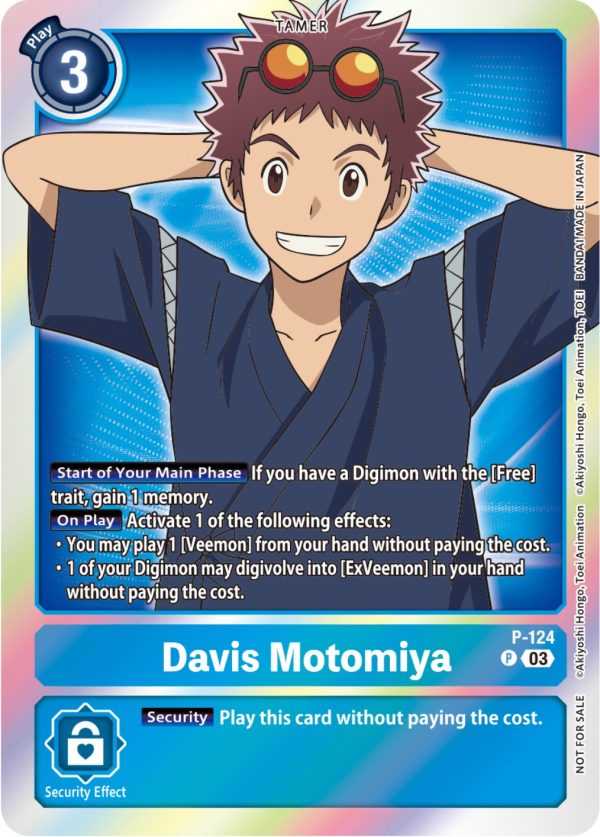 Davis Motomiya [P-124] (Tamer Party Pack -The Beginning- Ver. 2.0) [Promotional Cards] Fashion