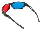 Red Cyan - 3D Anaglyph Plastic Frame Glasses - Wrap Around Design - NEW For Cheap