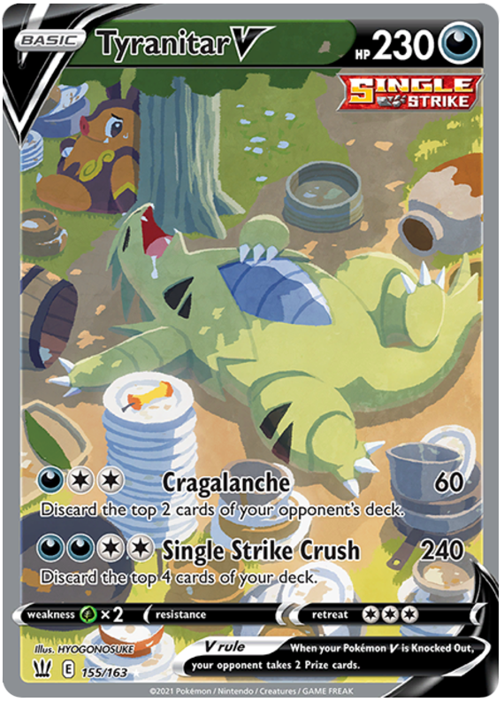 Tyranitar V (155 163) [Sword & Shield: Battle Styles] Discount