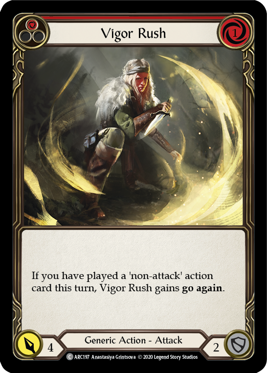 Vigor Rush (Red) [U-ARC197] (Arcane Rising Unlimited)  Unlimited Rainbow Foil on Sale