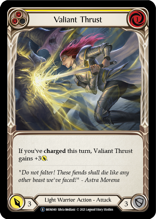 Valiant Thrust (Yellow) [U-MON040] (Monarch Unlimited)  Unlimited Normal Online