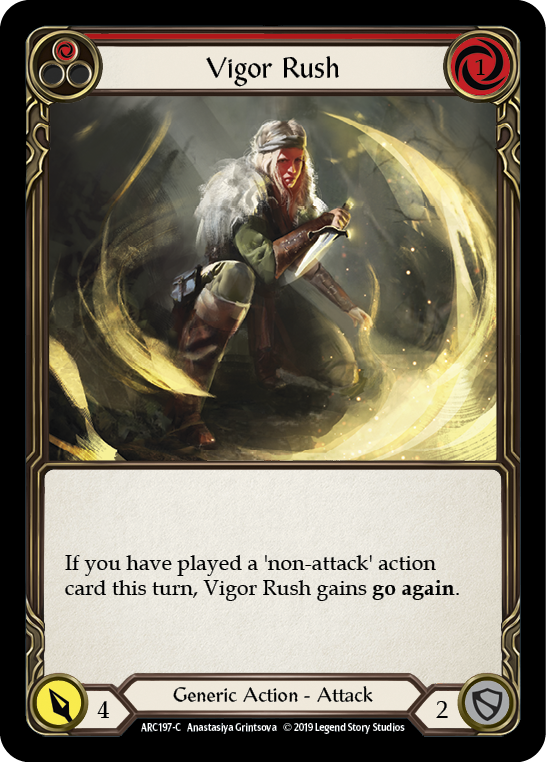 Vigor Rush (Red) [ARC197-C] (Arcane Rising)  1st Edition Normal Online