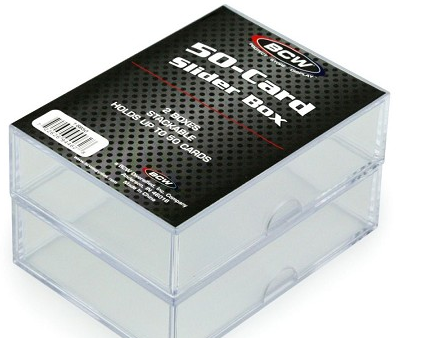 BCW 2-piece  slider box (50) clear For Cheap