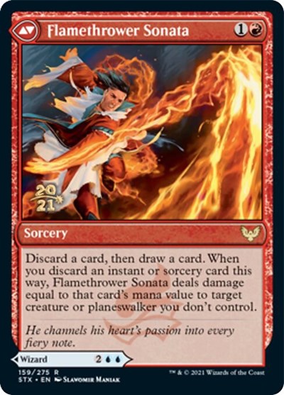 Torrent Sculptor    Flamethrower Sonata [Strixhaven: School of Mages Prerelease Promos] Online Hot Sale