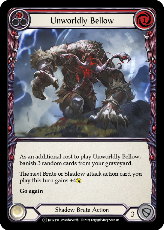 Unworldly Bellow (Red) [U-MON150-RF] (Monarch Unlimited)  Unlimited Rainbow Foil Sale