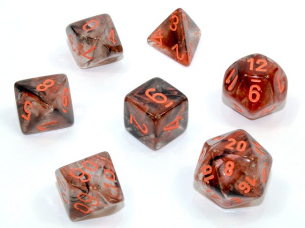 Chessex - Nebula® Polyhedral Copper Matrix orange Luminary 7-Die Set Online Hot Sale