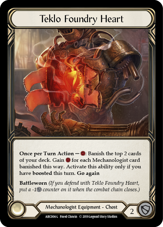 Teklo Foundry Heart [ARC004-L] (Arcane Rising)  1st Edition Cold Foil Supply