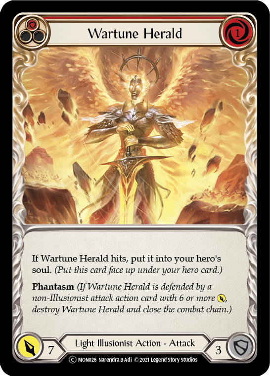 Wartune Herald (Red) [U-MON026-RF] (Monarch Unlimited)  Unlimited Rainbow Foil Discount