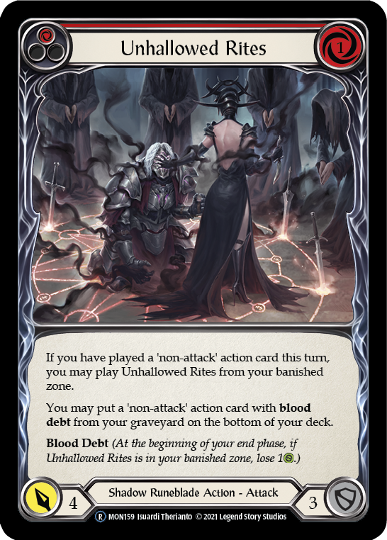 Unhallowed Rites (Red) [U-MON159] (Monarch Unlimited)  Unlimited Normal Cheap