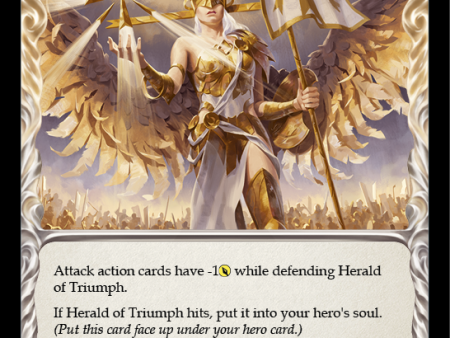 Herald of Triumph (Blue) [MON010-RF] (Monarch)  1st Edition Rainbow Foil Sale