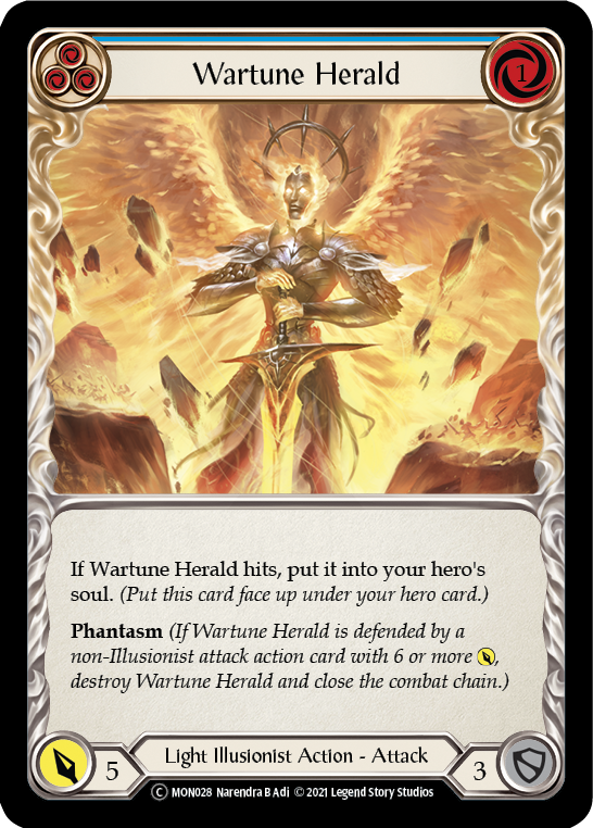 Wartune Herald (Blue) [U-MON028-RF] (Monarch Unlimited)  Unlimited Rainbow Foil Online Hot Sale